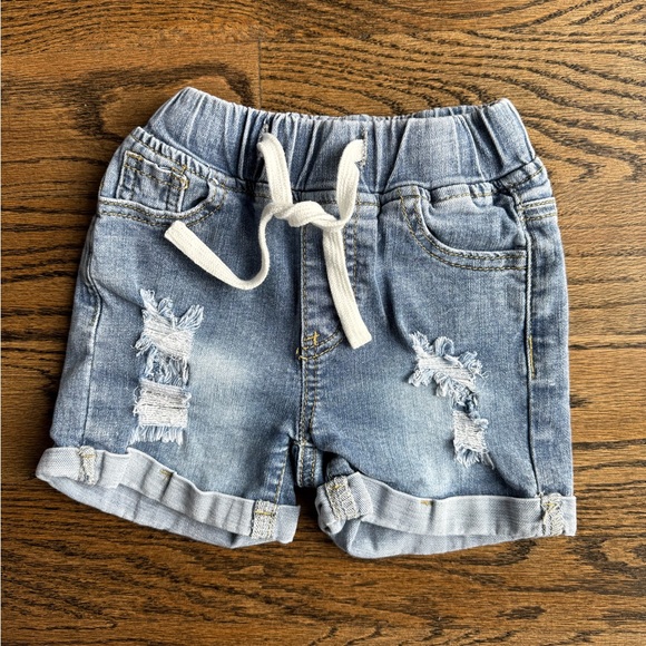 Little Bipsy Distressed Denim Shorts - Picture 2 of 3